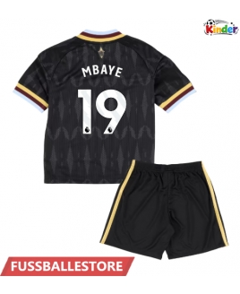 Günstige Aston Villa Ibrahim Mbaye #19 Auswärts Trikotsatzt Kinder 2026-27 Kurzarm (+ Kurze Hosen)